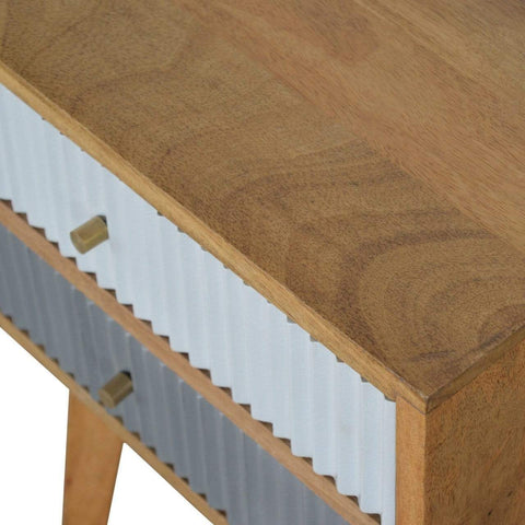 Line Grey Painted Bedside Sleeping Artisan Furniture 