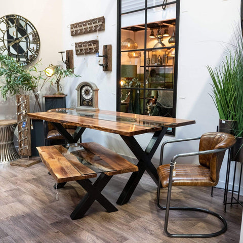 Live Edge Collection River Dining Table Dining Hill Interiors 