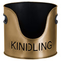 Logs & Kindling Buckets + Matchstick Antique Bronze Accessories Hill Interiors 