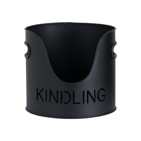 Logs & Kindling Buckets + Matchstick Holder In Black Accessories Hill Interiors 
