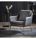 Lucca Chair Charcoal Velvet Living Regency Studio 