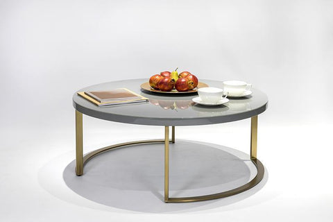 Lunato Coffee Table - Grey Lacquer Coffee Table Distinction Furniture 