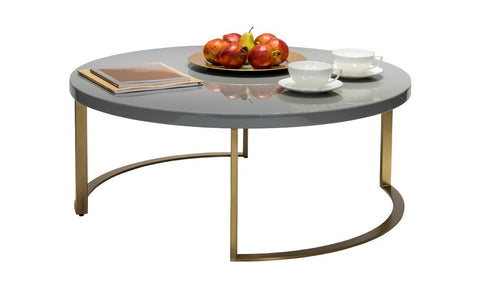 Lunato Coffee Table - Grey Lacquer Coffee Table Distinction Furniture 