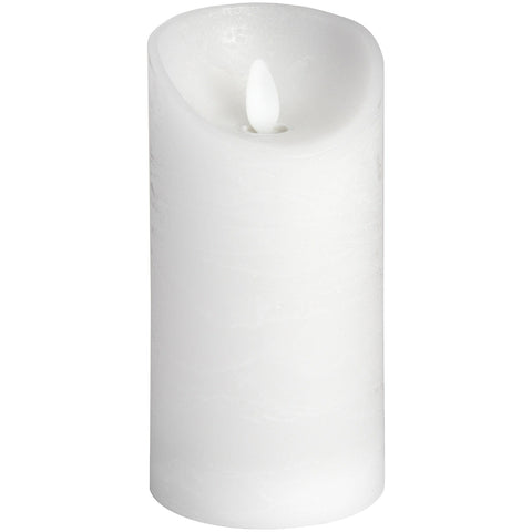 Luxe Collection 3 x 6 White Flickering Flame LED Wax Candle Accessories Hill Interiors 