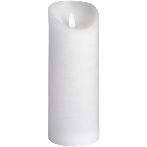 Luxe Collection 3 x 8 White Flickering Flame LED Wax Candle Accessories Hill Interiors 