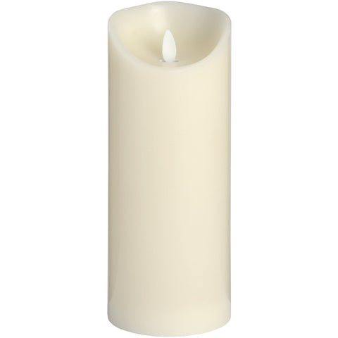 Luxe Collection 3.5 x9 Cream Flickering Flame LED Wax Candle Accessories Hill Interiors 