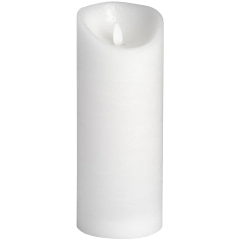 Luxe Collection 3.5 x9 White Flickering Flame LED Wax Candle Accessories Hill Interiors 