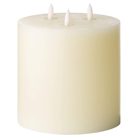 Luxe Collection Natural Glow 6 x 6 LED Ivory Candle Accessories Hill Interiors 