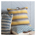 Malmo Floor Cushion Yellow & Grey Living Regency Studio 