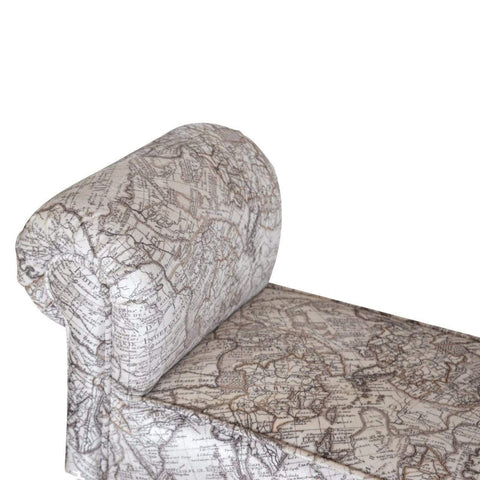 Map Printed Bedroom Bench Living Artisan Furniture 