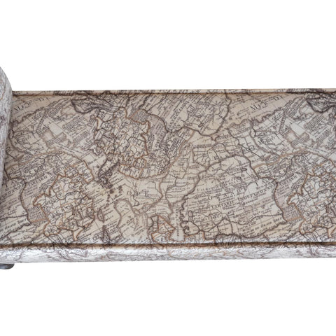Map Printed Bedroom Bench Living Artisan Furniture 