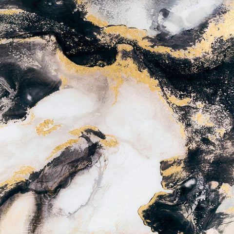 Marble Effect Black And Gold Glass Image In Gold Frame Accessories Hill Interiors 