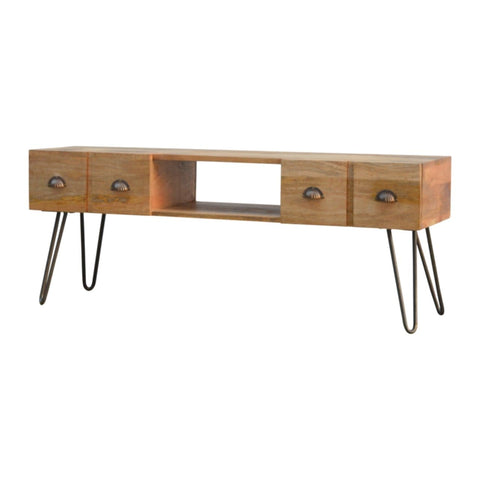 Media Unit with Iron Base Living Artisan Furniture 