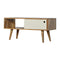Media Unit with White Painted Sliding Door Living Artisan Furniture 