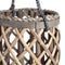 Medium Wicker Lantern with Glass Hurricane Accessories Hill Interiors 