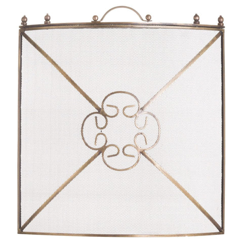 Mesh Fireguard In Antique Bronze Finish Living Hill Interiors 