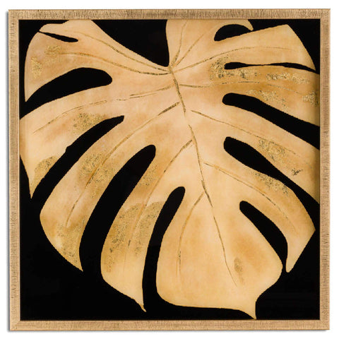 Metallic Cheese Plant Glass Image In Gold Frame Accessories Hill Interiors 