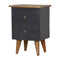 Midnight Blue Hand Painted Bedside Sleeping Artisan Furniture 