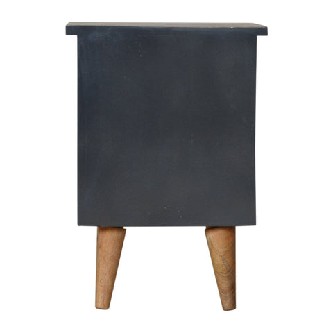 Midnight Blue Hand Painted Bedside Sleeping Artisan Furniture 