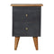 Midnight Blue Hand Painted Bedside Sleeping Artisan Furniture 