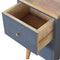 Midnight Blue Hand Painted Bedside Sleeping Artisan Furniture 