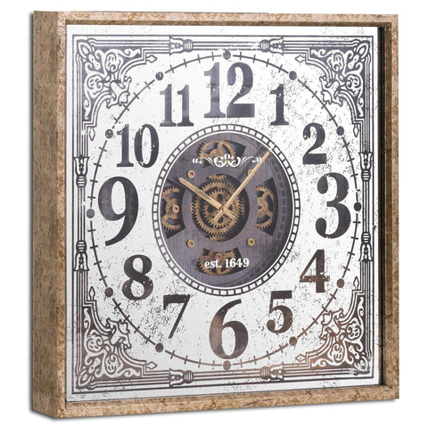 Mirrored Moving Mechanism Wall Clock Accessories Hill Interiors 