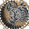 Mirrored Round Clock with Moving Mechanism Accessories Hill Interiors 