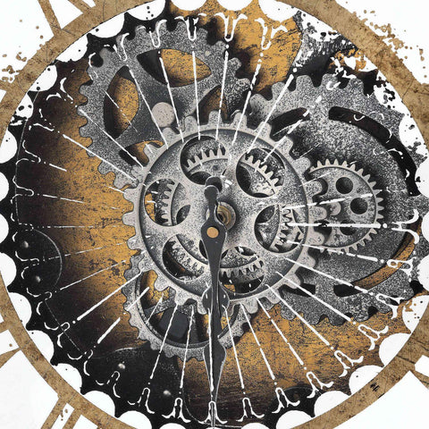 Mirrored Round Clock with Moving Mechanism Accessories Hill Interiors 