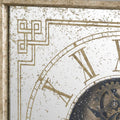 Mirrored Square Framed Clock with Moving Mechanism Accessories Hill Interiors 