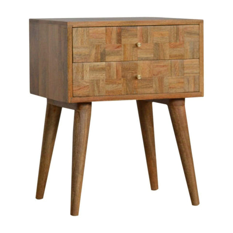 Mixed 2 Drawer Bedside Sleeping Artisan Furniture 