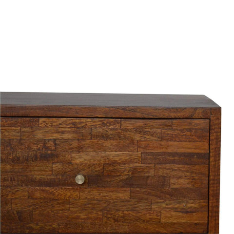 Mixed Chestnut Bedside Sleeping Artisan Furniture 