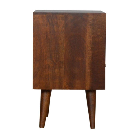 Mixed Chestnut Bedside Sleeping Artisan Furniture 
