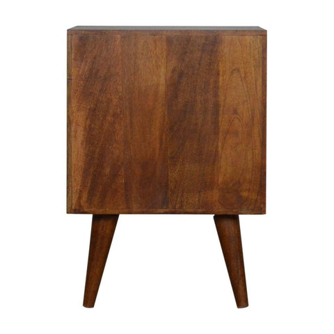 Mixed Chestnut Bedside Sleeping Artisan Furniture 