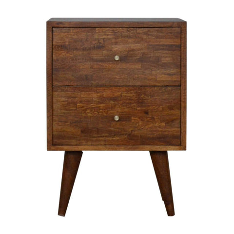 Mixed Chestnut Bedside Sleeping Artisan Furniture 