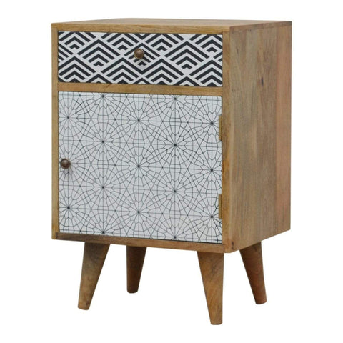 Mixed Pattern Bedside Sleeping Artisan Furniture 