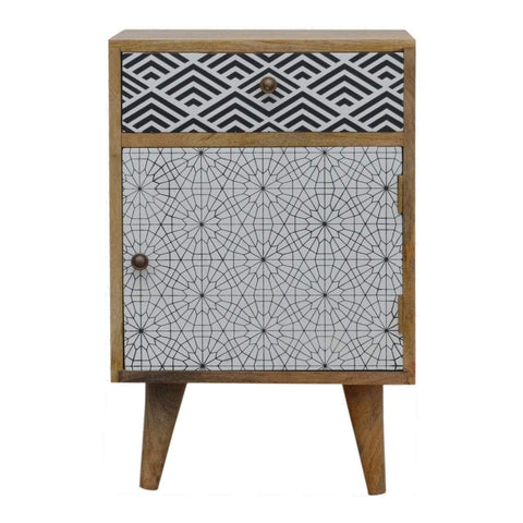 Mixed Pattern Bedside Sleeping Artisan Furniture 