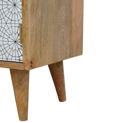 Mixed Pattern Bedside Sleeping Artisan Furniture 