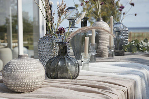 Miyanne Vase in Smoked Grey Glass Vase Lene Bjerre 
