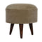 Mocha Velvet Nordic Style Footstool Living Artisan Furniture 