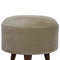 Mocha Velvet Nordic Style Footstool Living Artisan Furniture 