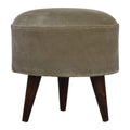 Mocha Velvet Nordic Style Footstool Living Artisan Furniture 