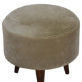 Mocha Velvet Nordic Style Footstool Living Artisan Furniture 