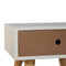Mocha & White Painted Bedside Sleeping Artisan Furniture 