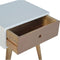 Mocha & White Painted Bedside Sleeping Artisan Furniture 