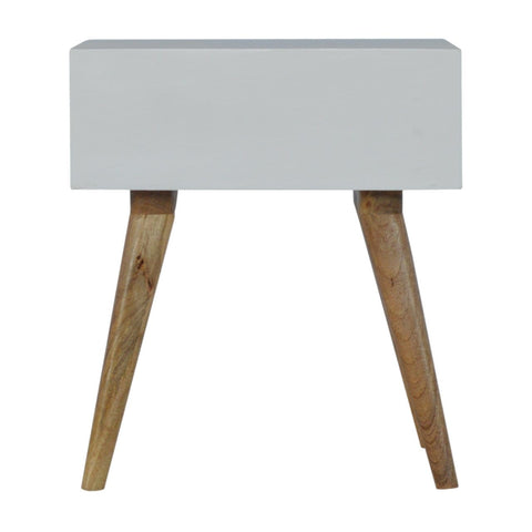Mocha & White Painted Bedside Sleeping Artisan Furniture 