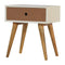 Mocha & White Painted Bedside Sleeping Artisan Furniture 