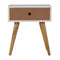 Mocha & White Painted Bedside Sleeping Artisan Furniture 
