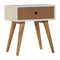 Mocha & White Painted Bedside Sleeping Artisan Furniture 