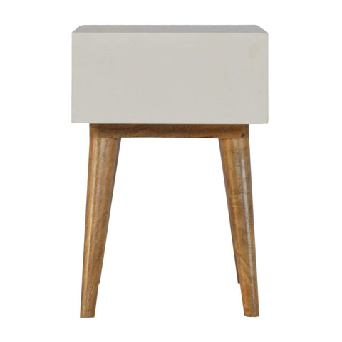Mocha & White Painted Bedside Sleeping Artisan Furniture 