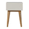 Mocha & White Painted Bedside Sleeping Artisan Furniture 